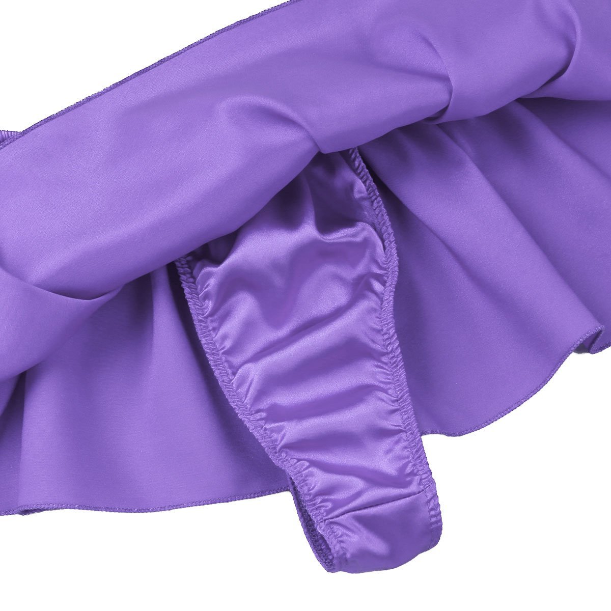 Men's Sissy Lingerie Sexy Shiny Briefs Skirted