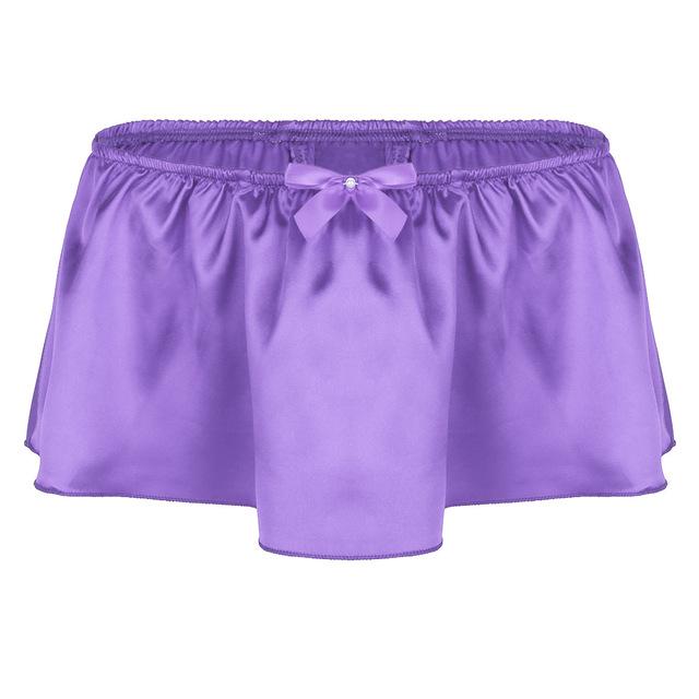 Men's Sissy Lingerie Sexy Shiny Briefs Skirted