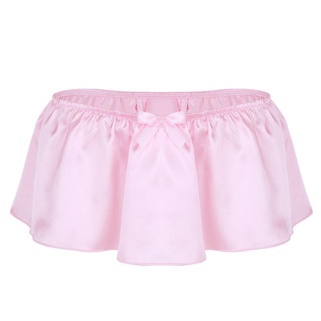 Men's Sissy Lingerie Sexy Shiny Briefs Skirted