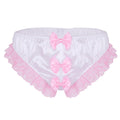 Shiny Ruffles Floral Lace with Bowknots Briefs