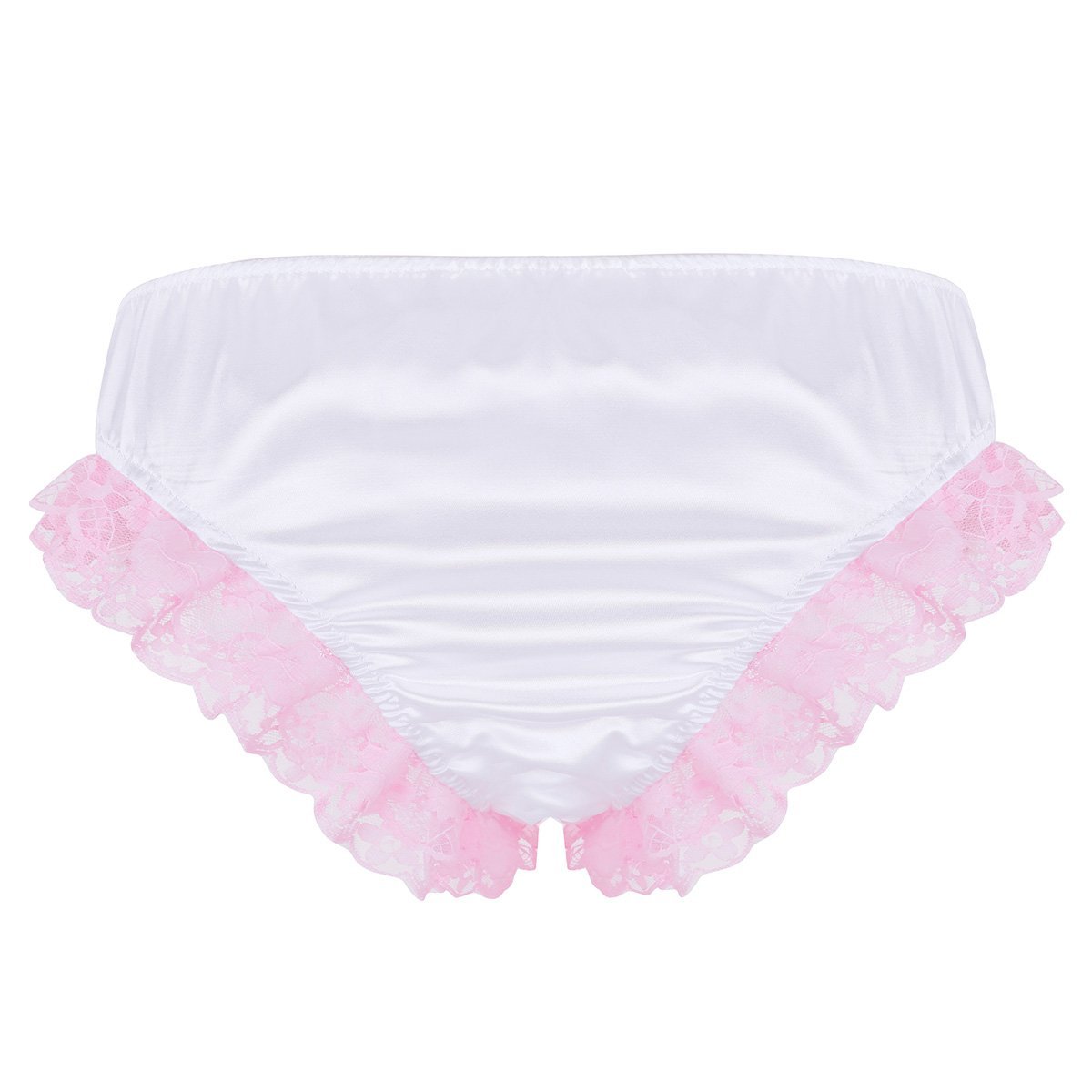 Shiny Ruffles Floral Lace with Bowknots Briefs