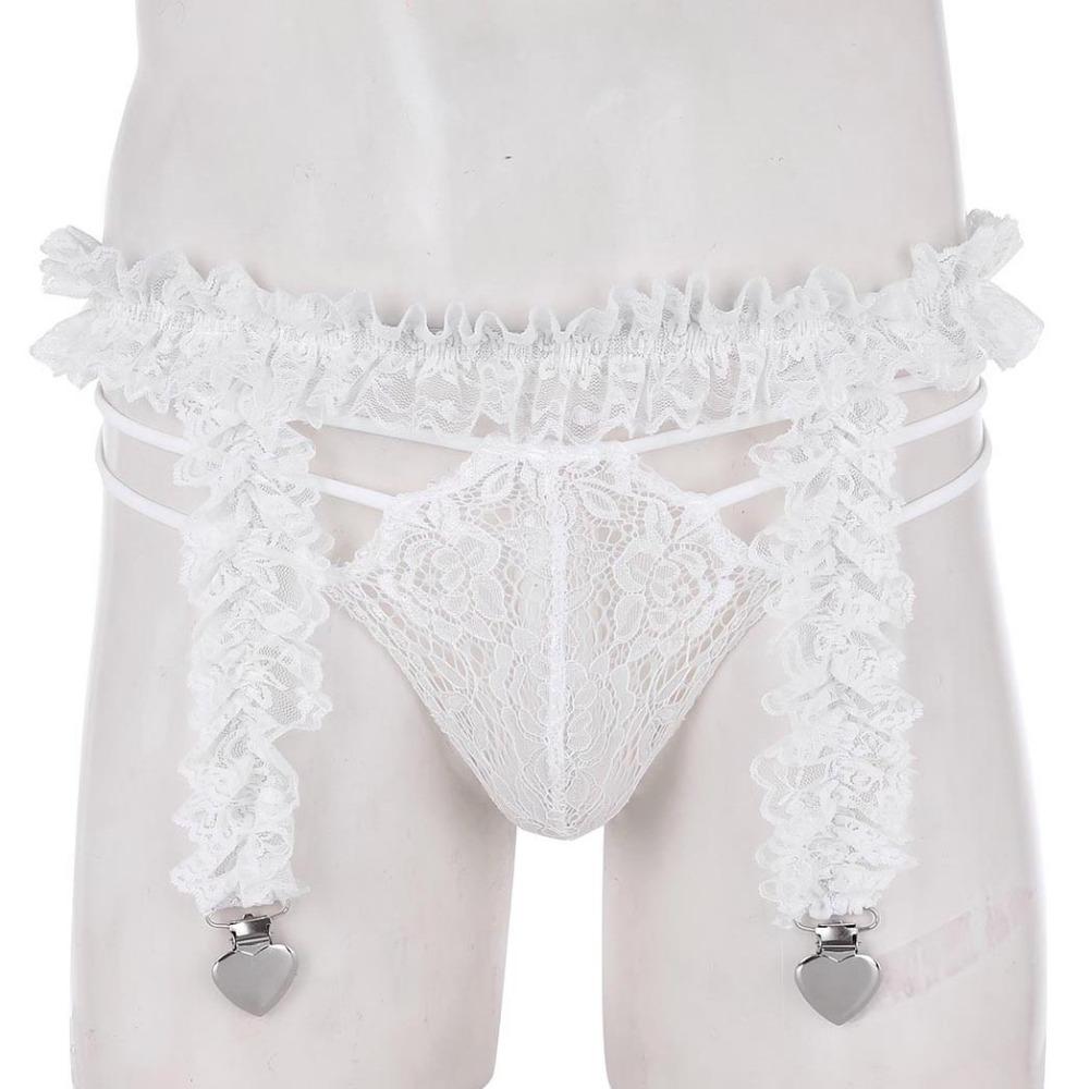 Heart Clips Garter Belt w/ G-string