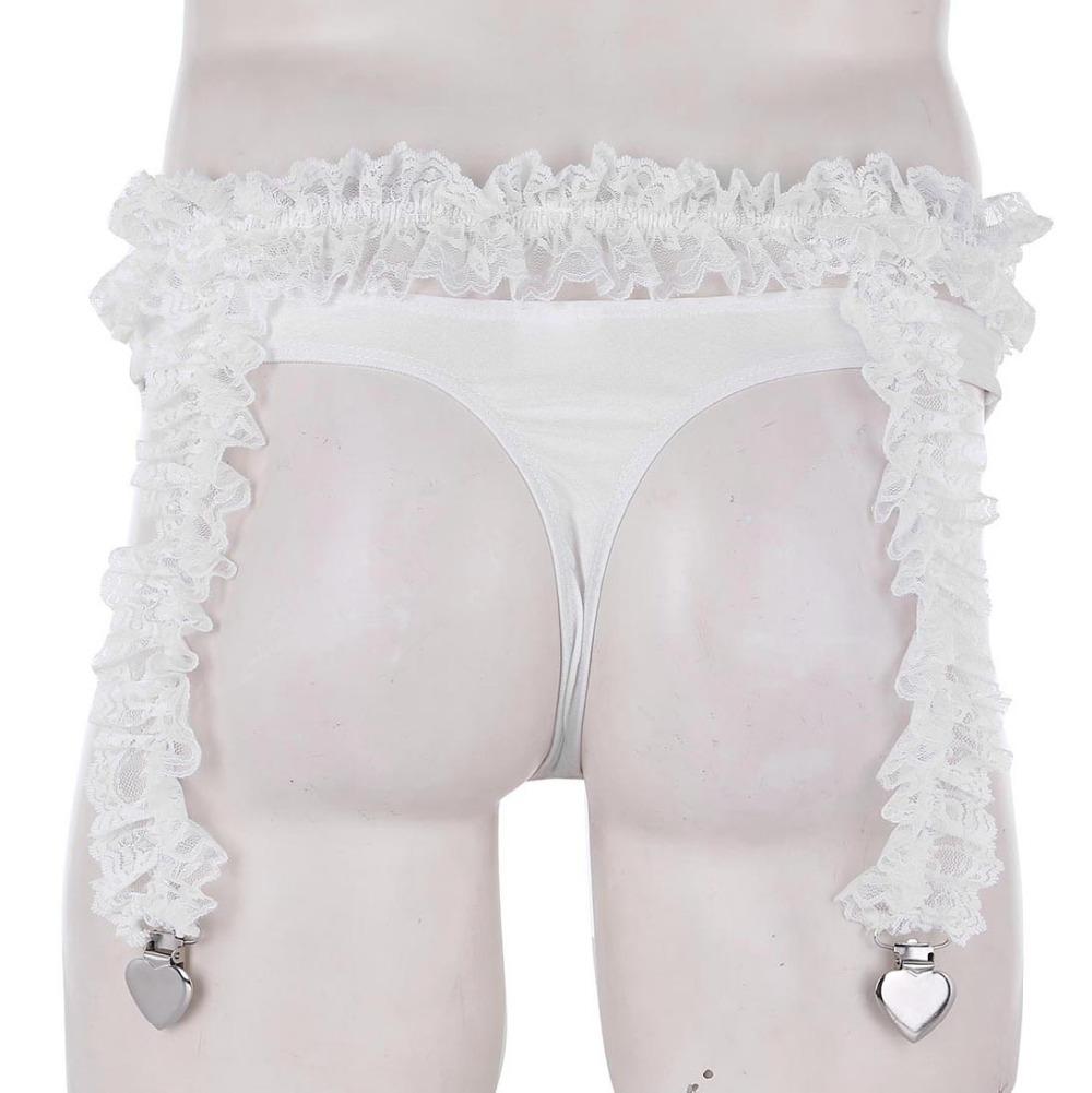 Heart Clips Garter Belt w/ G-string