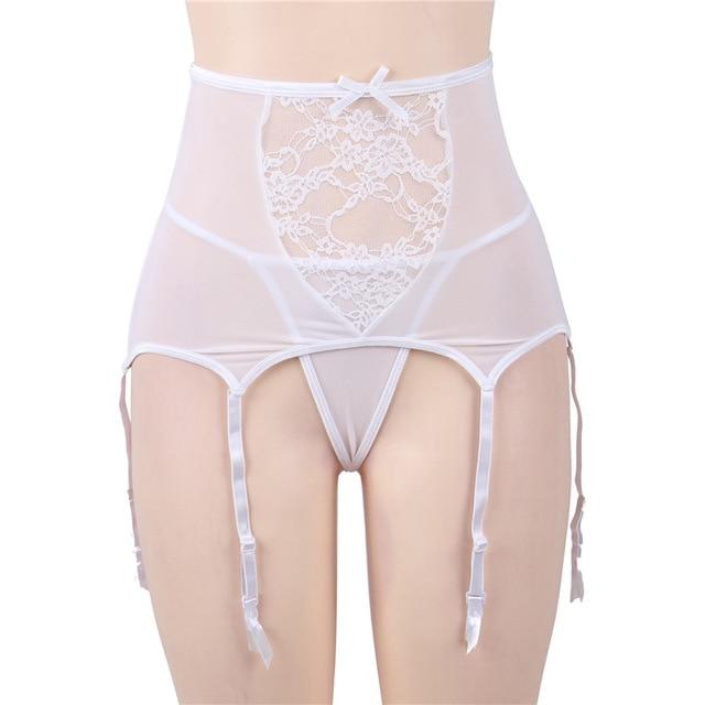 High Waist Lace Garter Belt