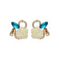 Nicolette Flower Clip On Earrings
