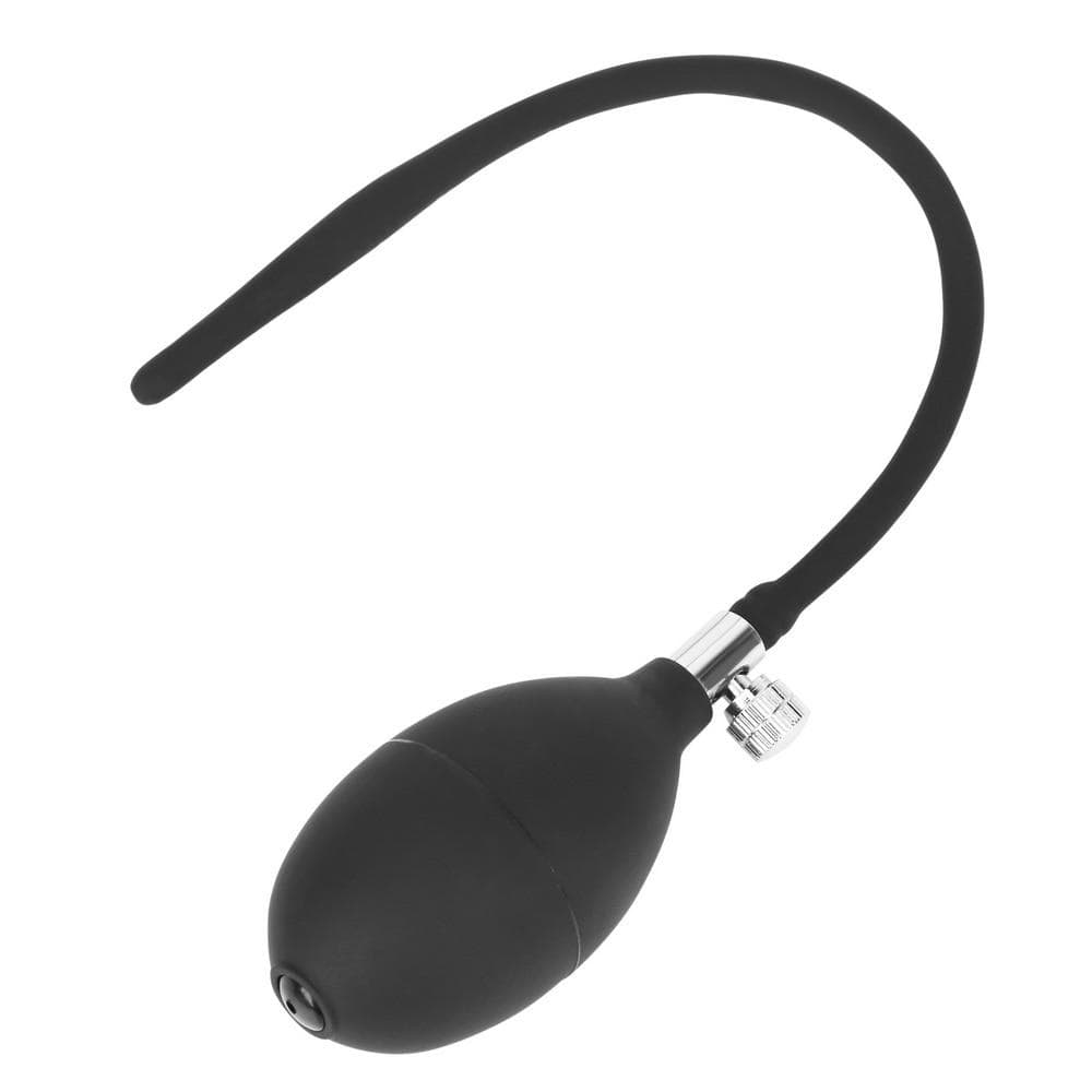 Black Inflatable Silicone Penis Plug