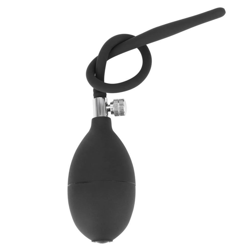 Black Inflatable Silicone Penis Plug