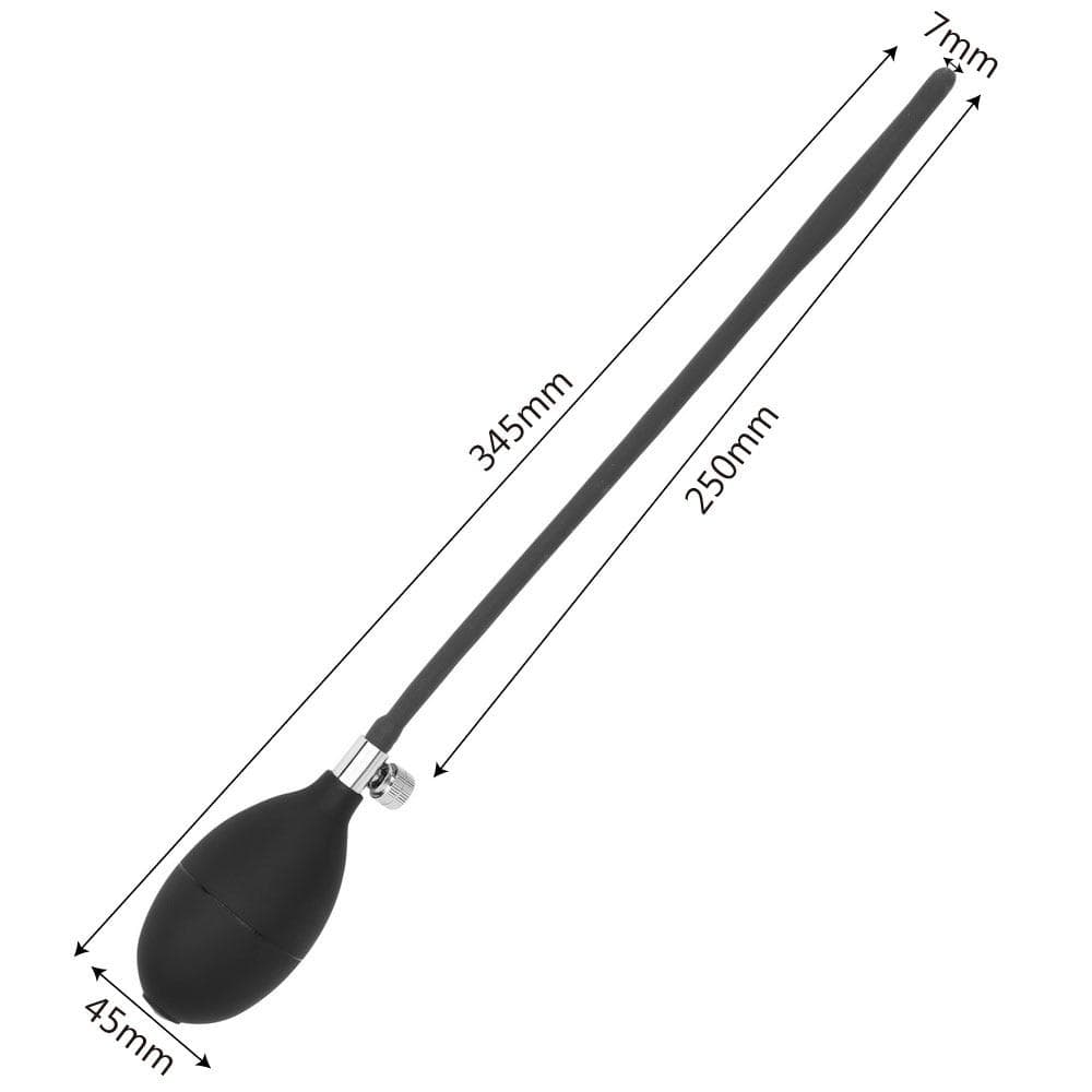 Black Inflatable Silicone Penis Plug