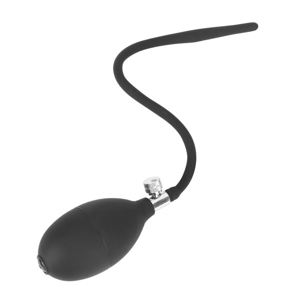 Black Inflatable Silicone Penis Plug