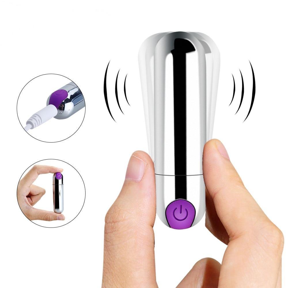 USB Rechargeable Mini Bullet 10 Speed Waterproof Sissy Clit Stimulator