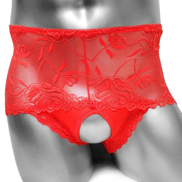 Crotchless Sissy Lace Boxer