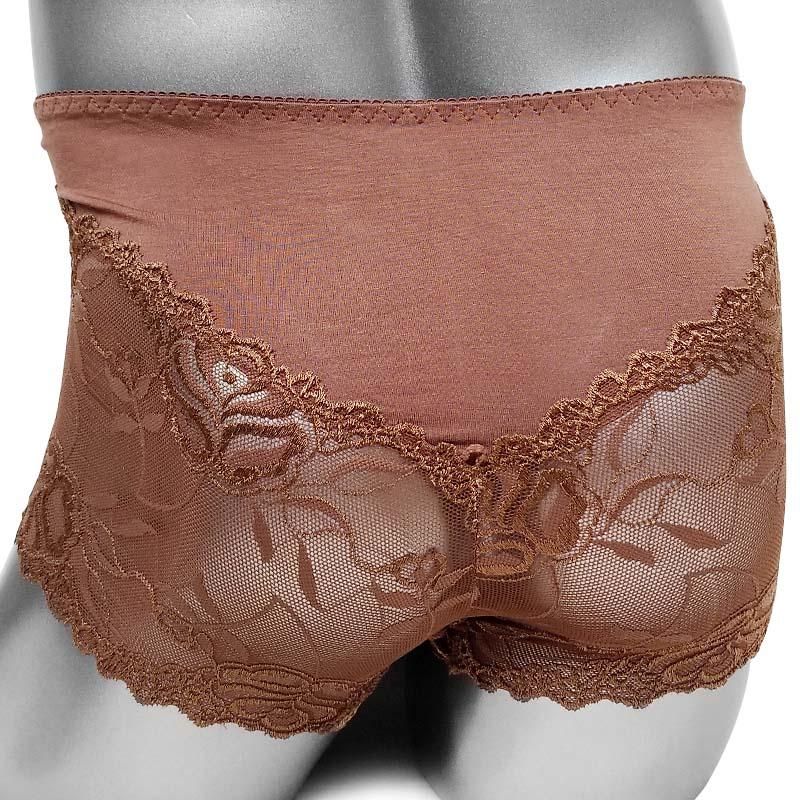 Sissy Lace Boxers With Bulge Pouch
