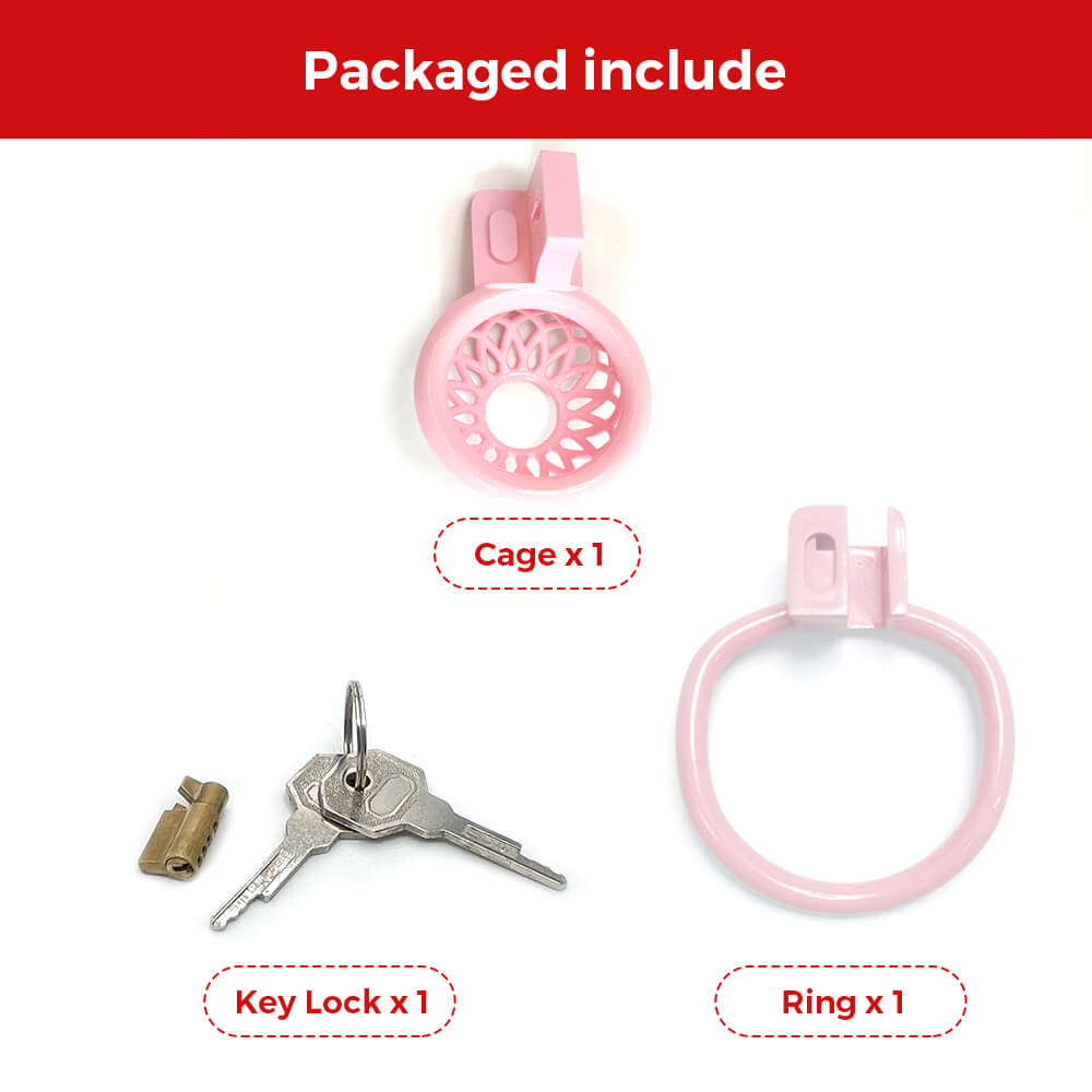 Reticular Pink Slave Chastity Devices – Sissy Lux