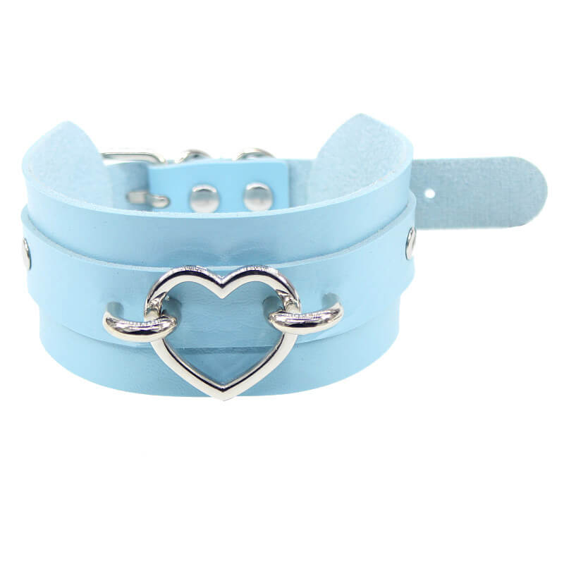 Sexy silver peach heart necklace neck cover