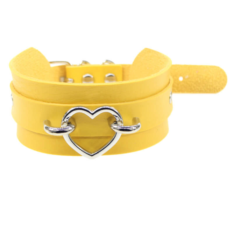 Sexy silver peach heart necklace neck cover