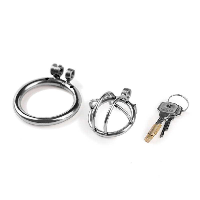 Short Bars Steel Chastity Cage 1 Inch Long