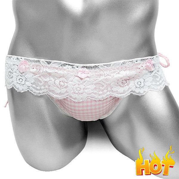 Mens Lace-up Sissy Panties