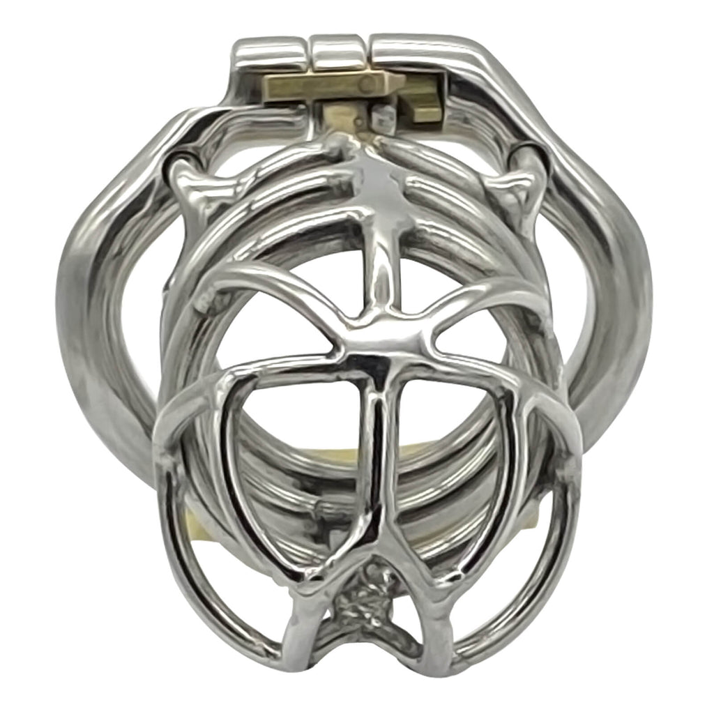 Stainless Steel Stealth Chastity Cage With Hinged Rings