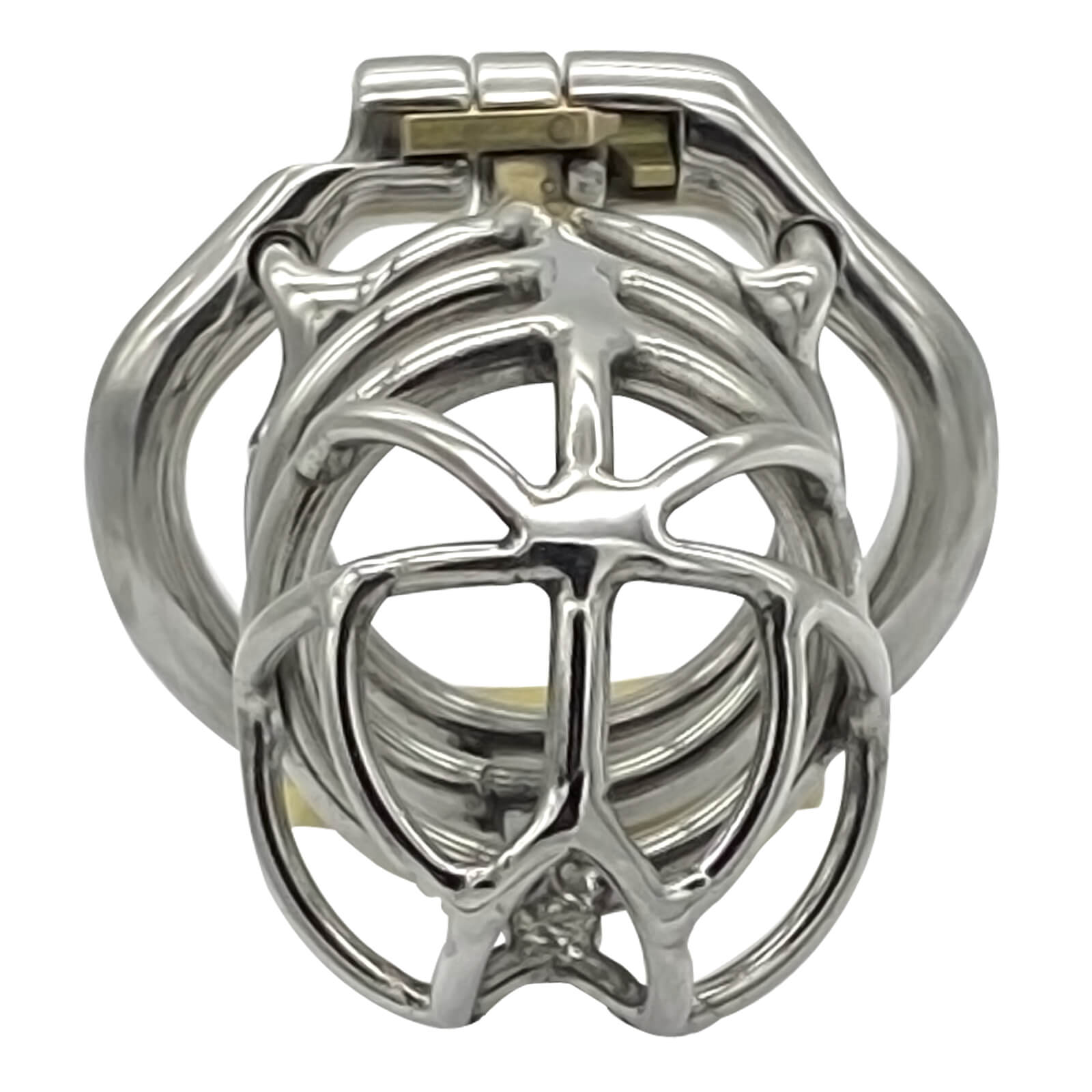 Stainless Steel Stealth Chastity Cage With Hinged Rings