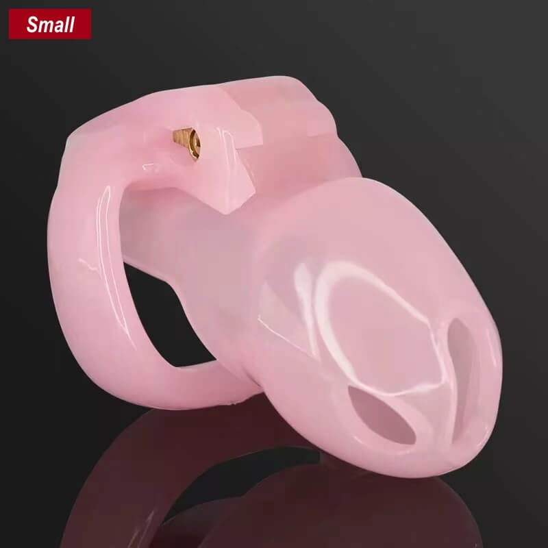 Small-Sung V4 Resin Chastity Device – Compact 3.35" Cage with Multi-Ring Set