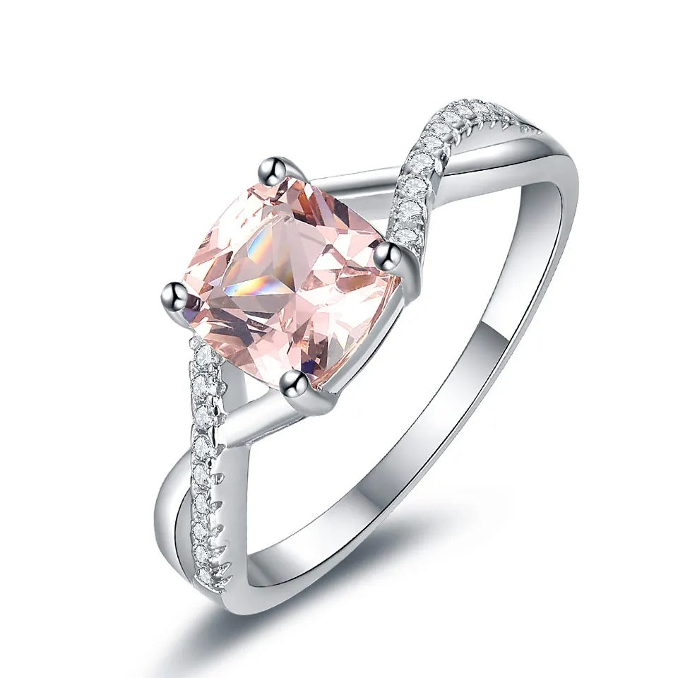 💖 Sterling Silver Princess Pink Ring – Fit for Your Royal Fantasy! 💖