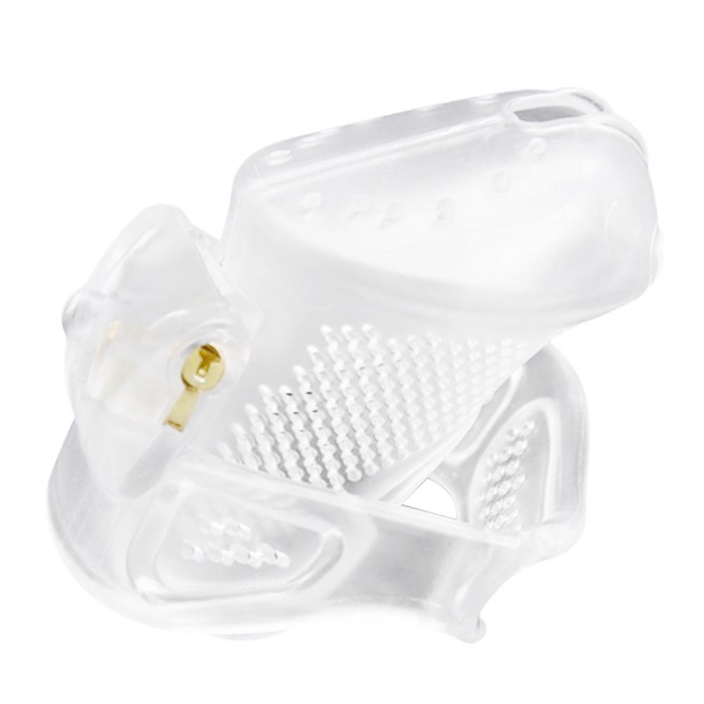 SissyLux LockMe™ Clear Plastic Male Chastity Cage – 3.15" Length (Available in 5 Colors)