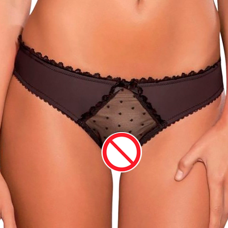 Sexy Thong Lace Front Open C Underwear