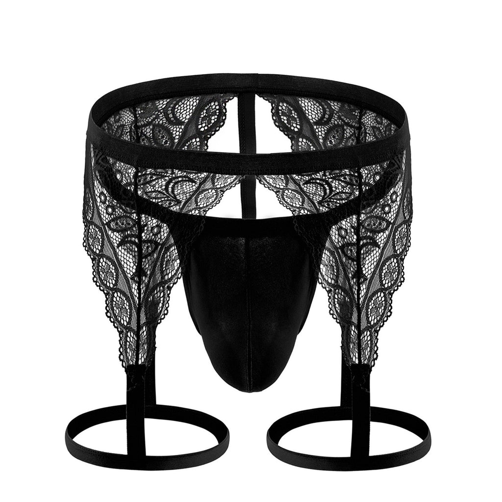 Sissy Lace Thong G String Leg Ring Garter