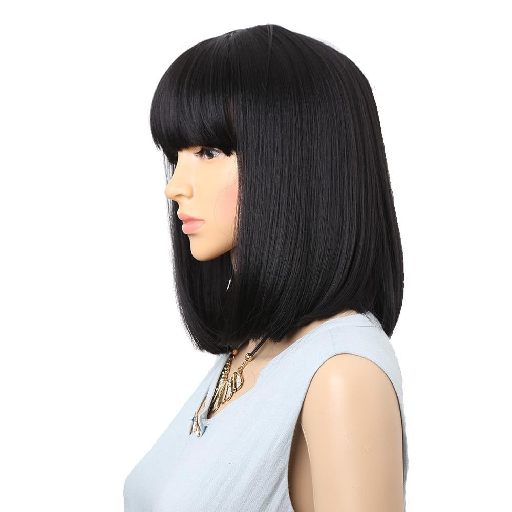 Sissy Nora Black Straight Wig with Bangs - Sissy Lux
