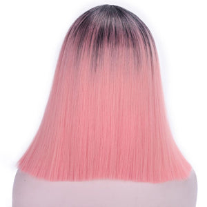 Pink Ombre Straight Wig - Sissy Lux