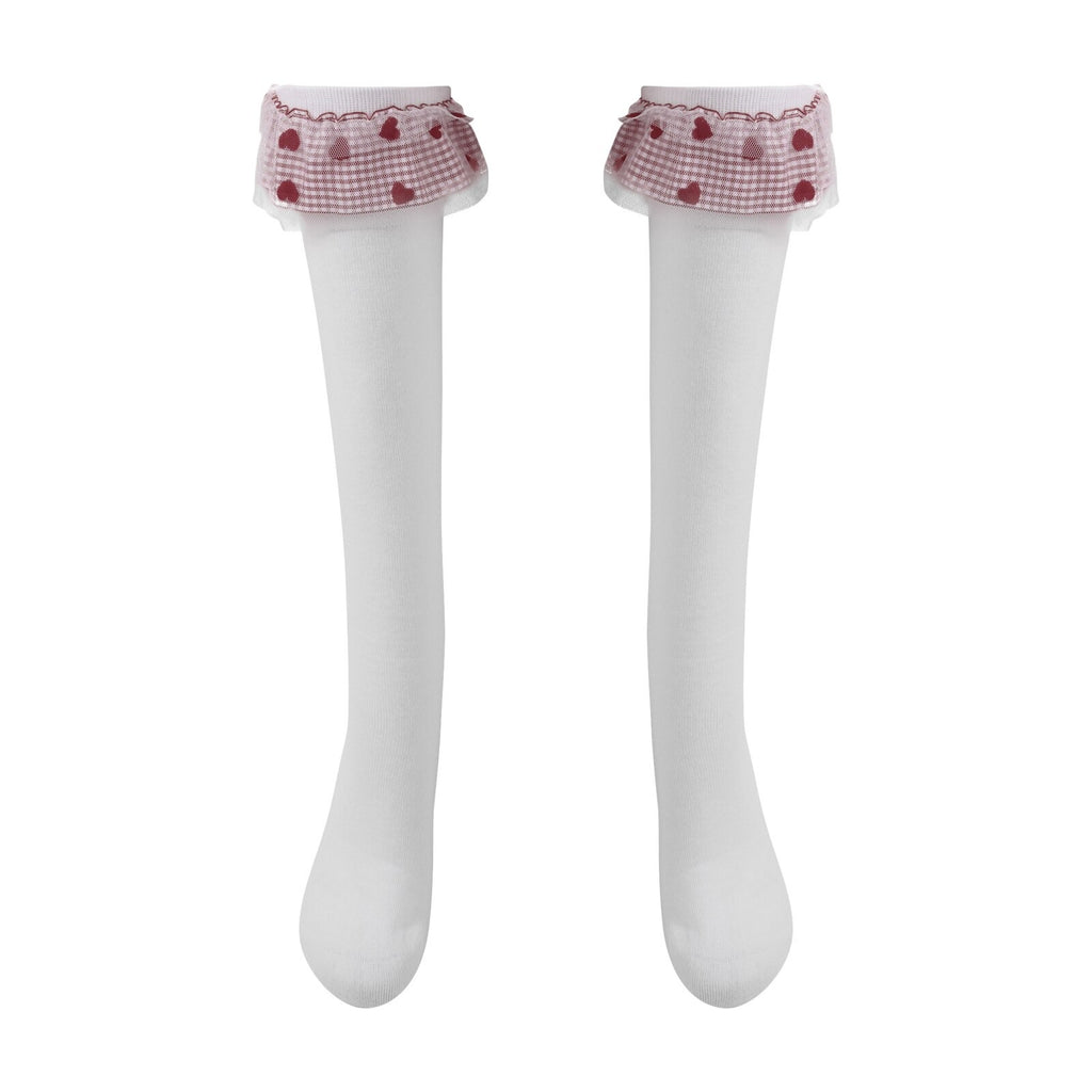 Sweet Sissy Heart Print Stockings - Sissy Lux