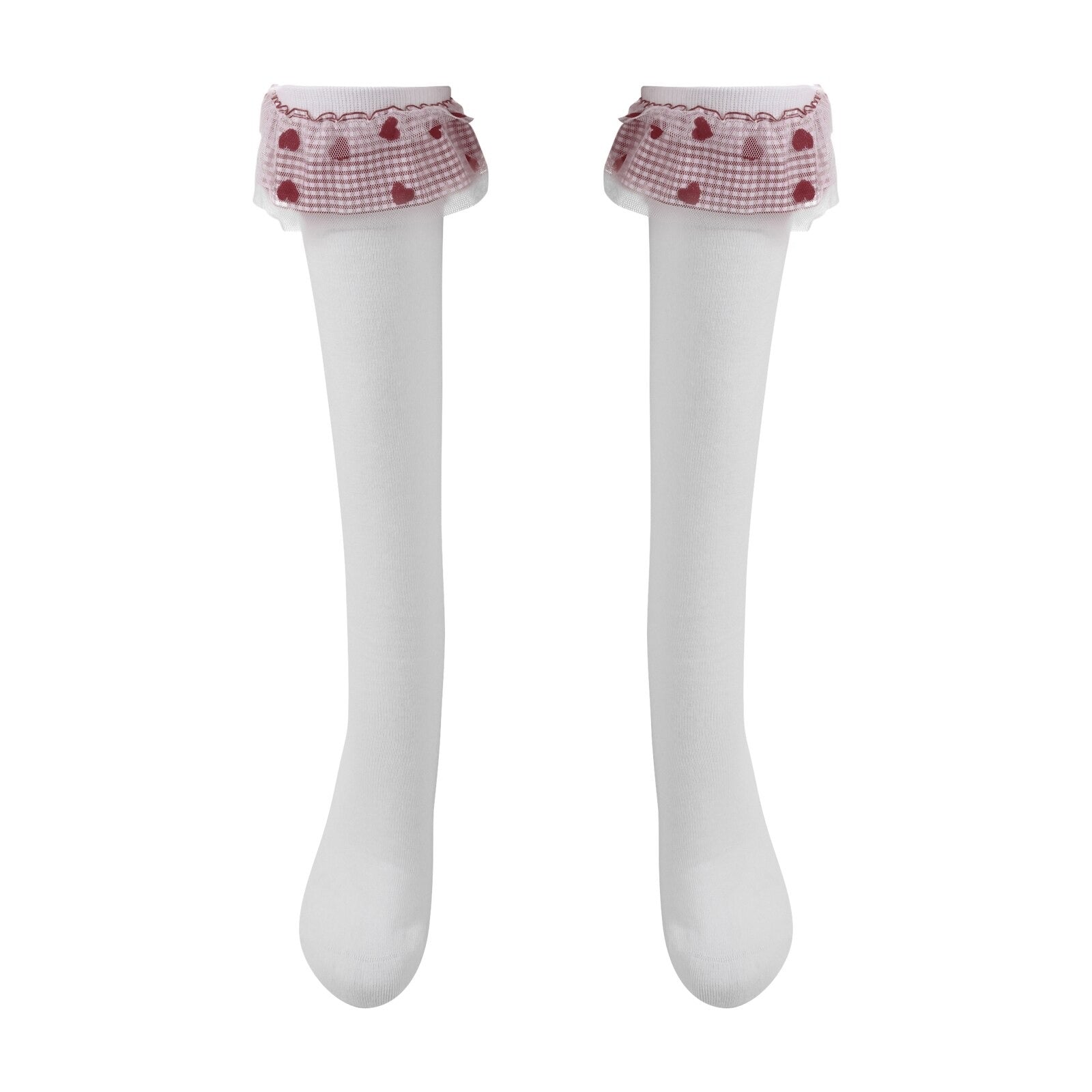 Sweet Sissy Heart Print Stockings - Sissy Lux