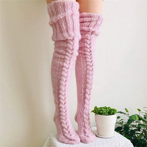 Pink & Warm Sissy Stockings