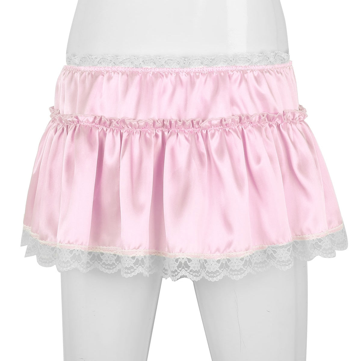 Sissy Skirt - Satin & Lace - Sissy Lux