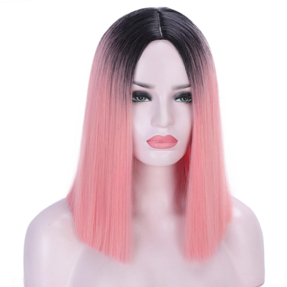 Pink Ombre Straight Wig - Sissy Lux