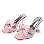 Load image into Gallery viewer, Cute Pink Sissy Bow Sandals
