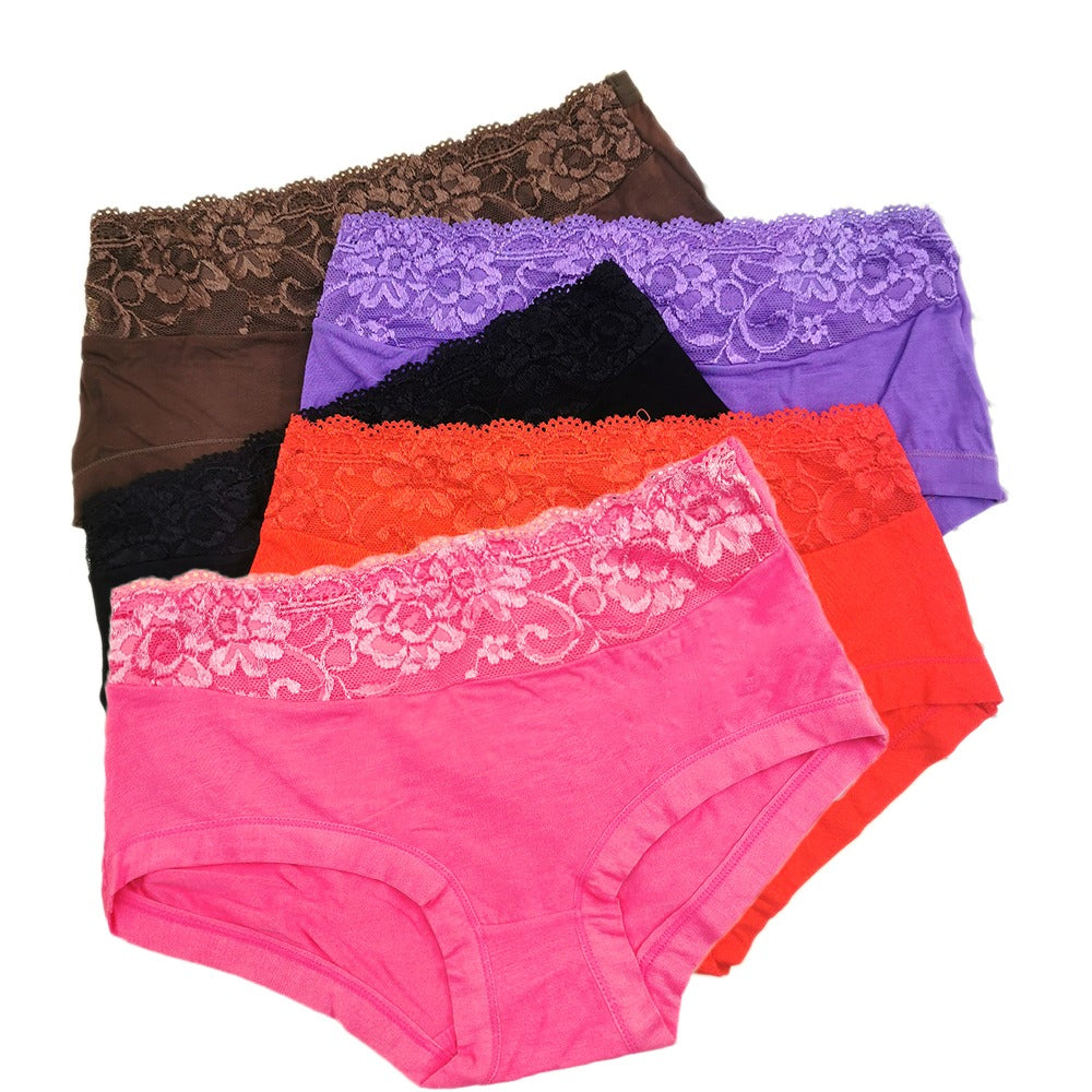 5pcs Sissy Lace Trimmed Panties Set - Sissy Lux