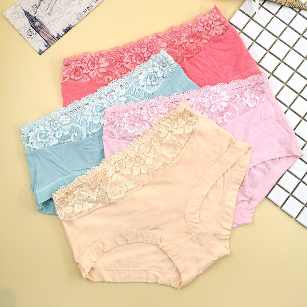 5pcs Sissy Lace Trimmed Panties Set - Sissy Lux