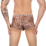Load image into Gallery viewer, Leopard Print Transparent Mesh Boxers
