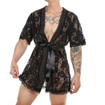 Load image into Gallery viewer, Transparent Lace Sissy Robe
