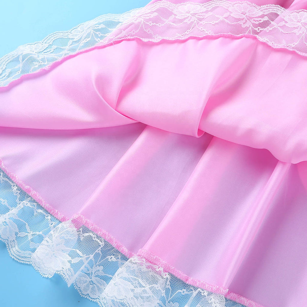 Sissy French Maid Dress w/ Choker and Headband - Sissy Lux