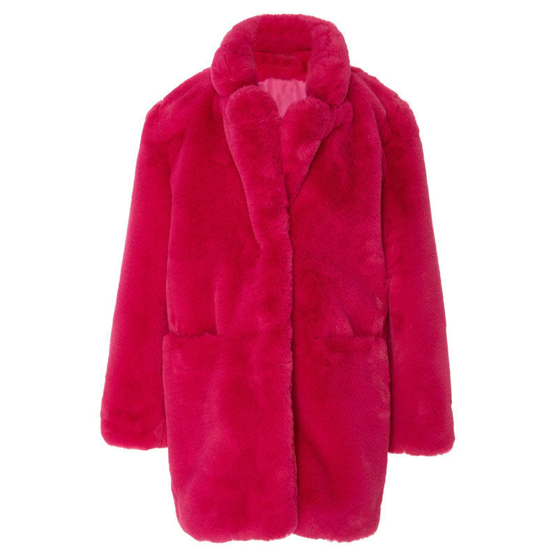 Pink Faux Fur Jacket - Sissy Lux
