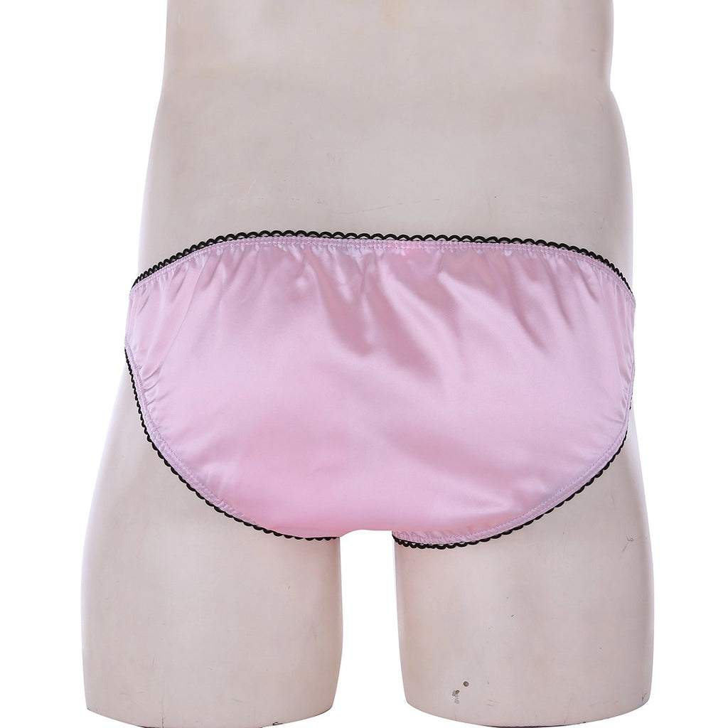 Open Front Satin Bikini - Sissy Lux