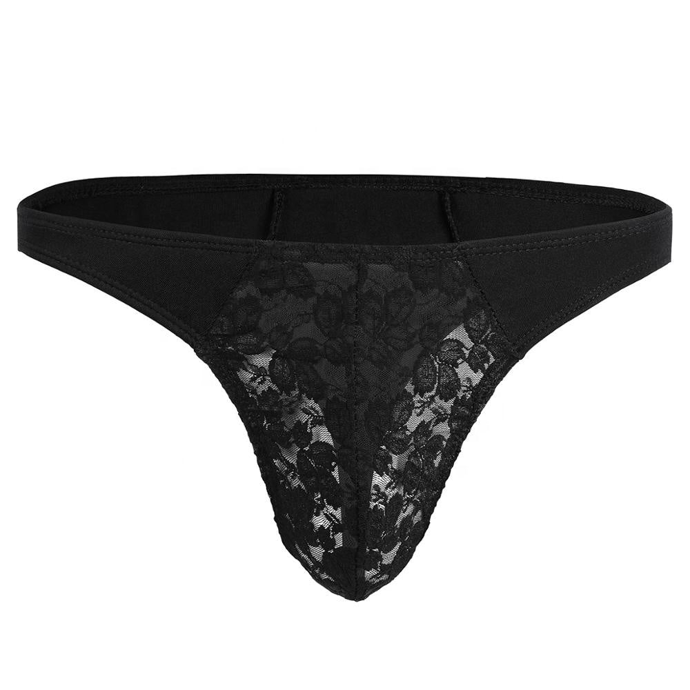 Floral Lace Pouch G-String - Sissy Lux