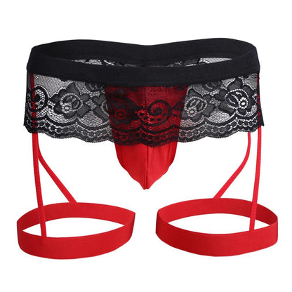 Sissy Lace G-String with Garters - Sissy Lux