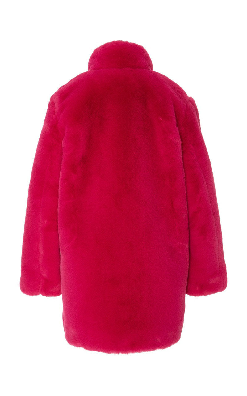 Pink Faux Fur Jacket - Sissy Lux