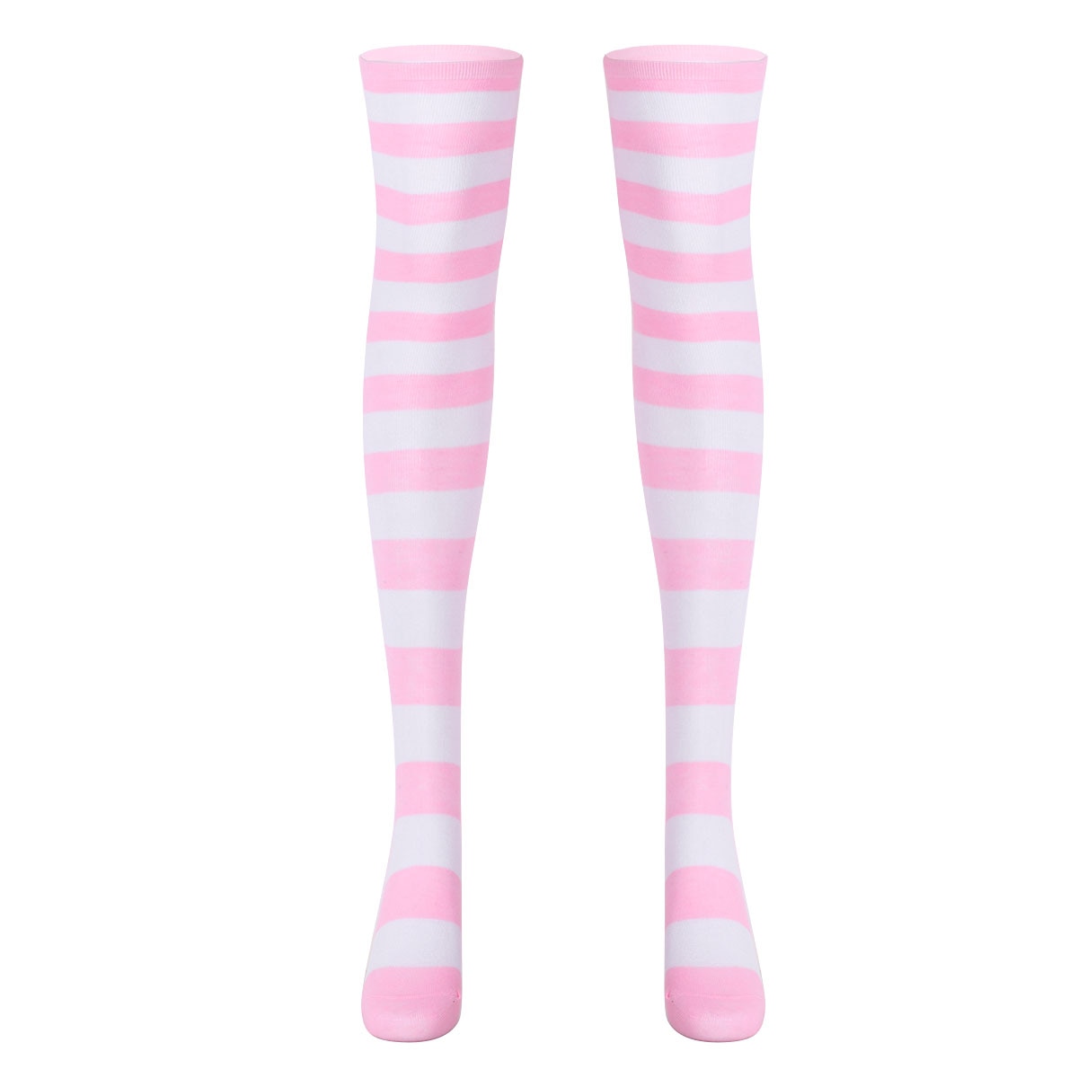 Striped Schoolgirl Thigh High Stockings - Sissy Lux