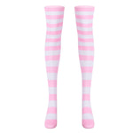Load image into Gallery viewer, Striped Schoolgirl Thigh High Stockings - Sissy Lux
