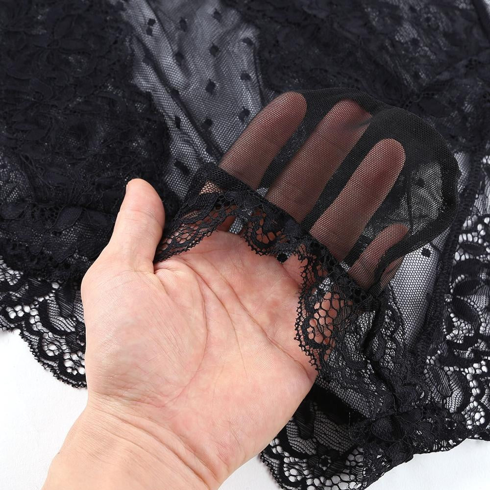 Floral Lace Pouch Bodysuit - Sissy Lux