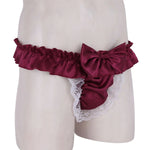 Load image into Gallery viewer, Satin &amp; Bow Open-Crotch Panties - Sissy Lux
